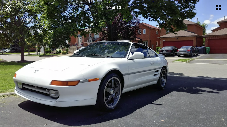 White under Metallic Blue Pearlescent Dip Paint 93 MR2 White under Metallic Blue Pearlescence Dip Paint